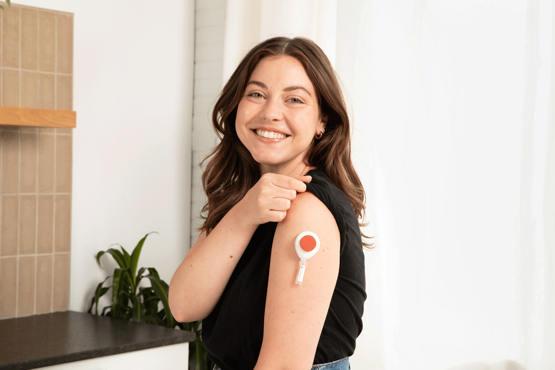 Sage Healthspan At Home Tasso Test Girl with Tasso Test