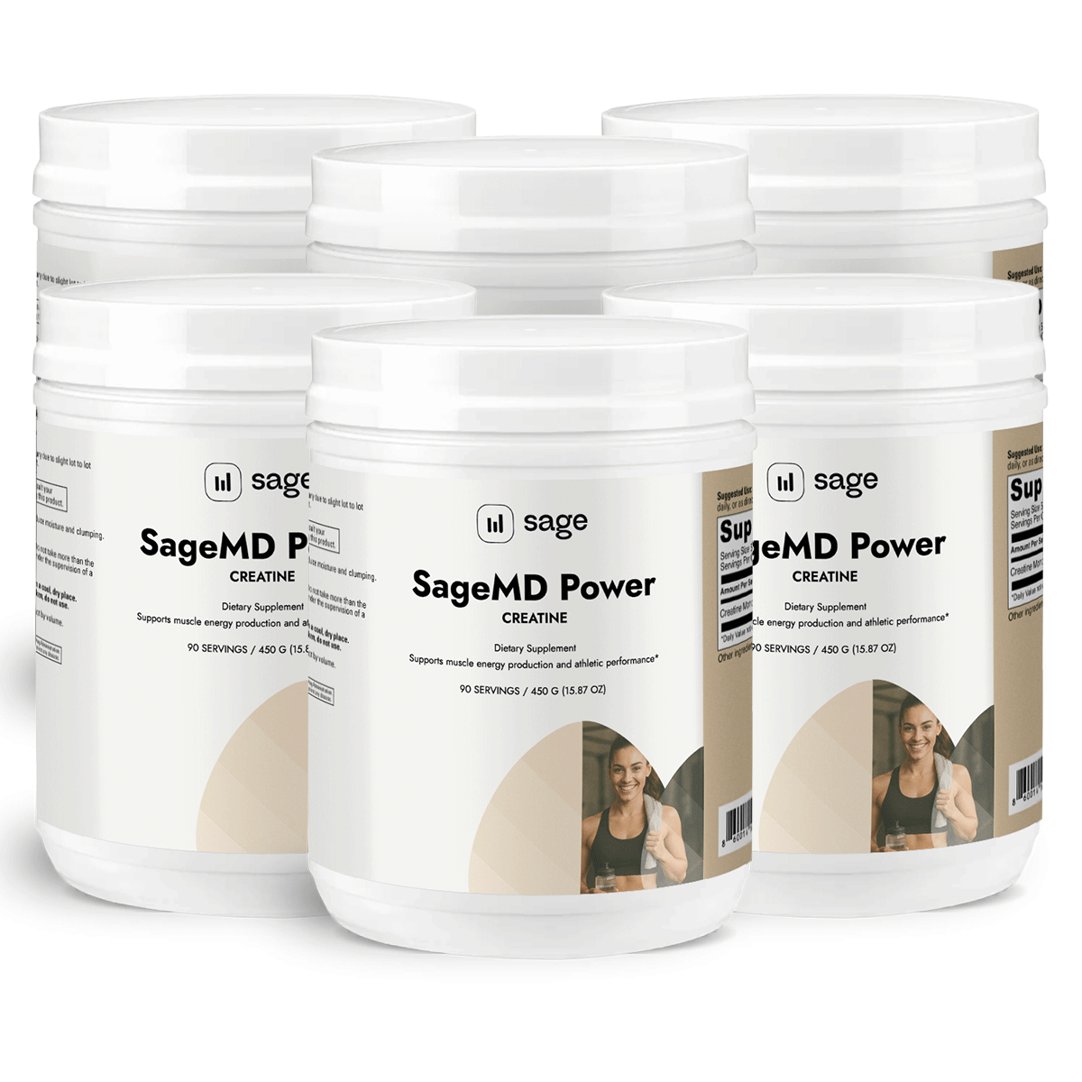 SageMD Power - Creatine Powder 6 month supply | Sage Healthspan