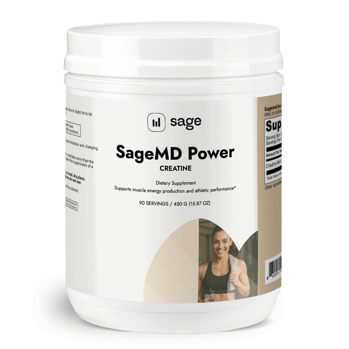 SageMD Power - Creatine Powder Jar | Sage Healthspan