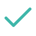 Blueish Green check mark icon