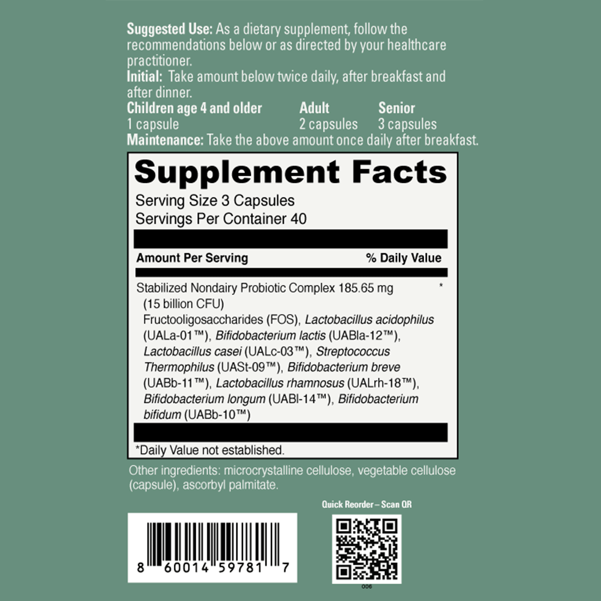 SageMD Balance - Probiotic 15B CFU