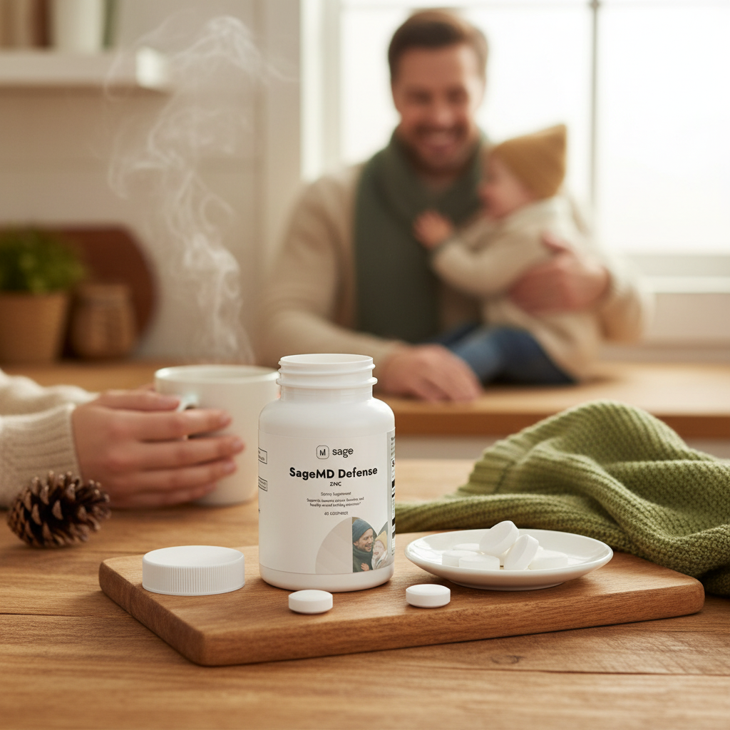 Boost your immune system this winter with SageMD Defense Zinc Lozenges—delicious support for your throat and wellness.