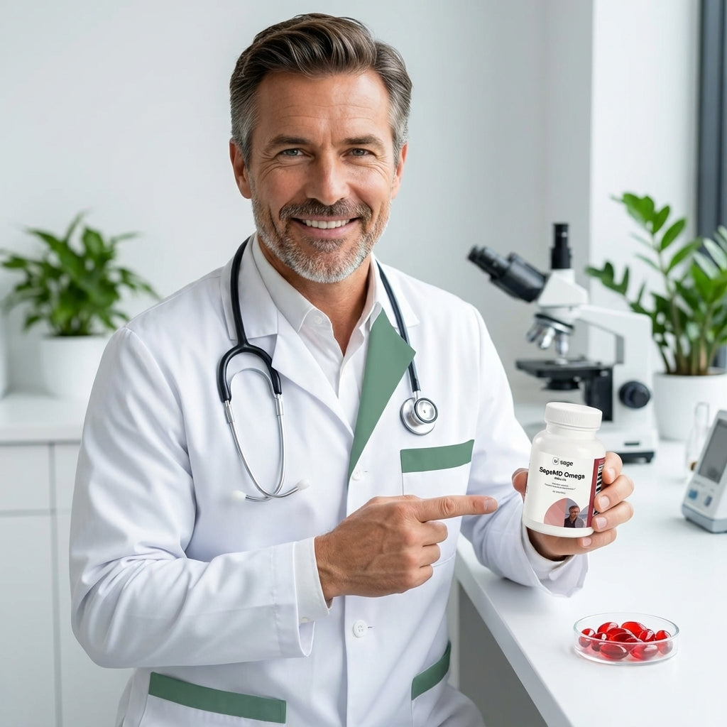 Elevate your health with SageMD Omega - Krill Oil. Superior absorption, zero fishy aftertaste. Feel the difference today!*