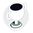 Isometric angle of a trophy.